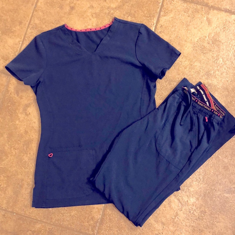 HeartSoul Scrubs Set (XS/S) in GALAXY BLUE